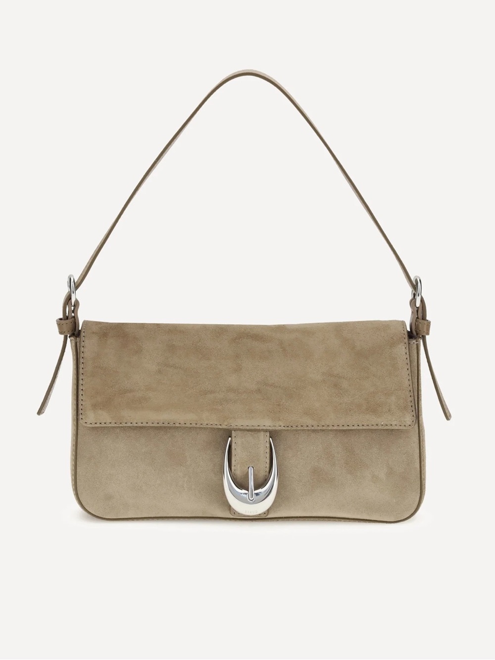 Staud Harlow Purse - Dune Suede Silver Buckle